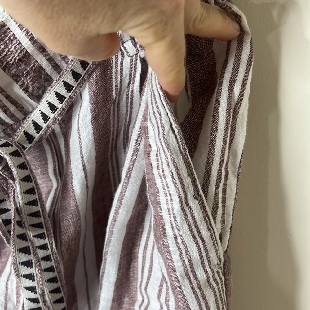 LemLem X H&M Striped 100% Linen Pants Size Small